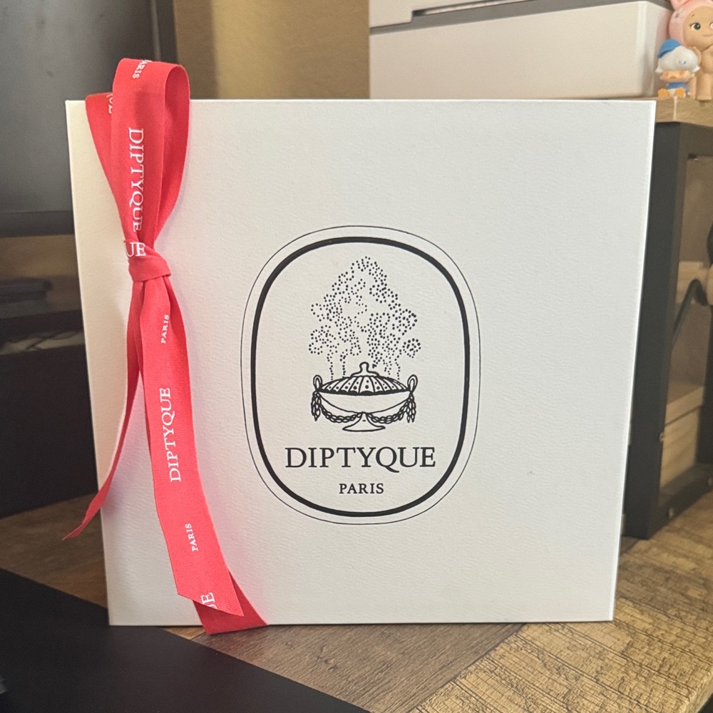 Diptyque White Gift Box with Red Ribbon
